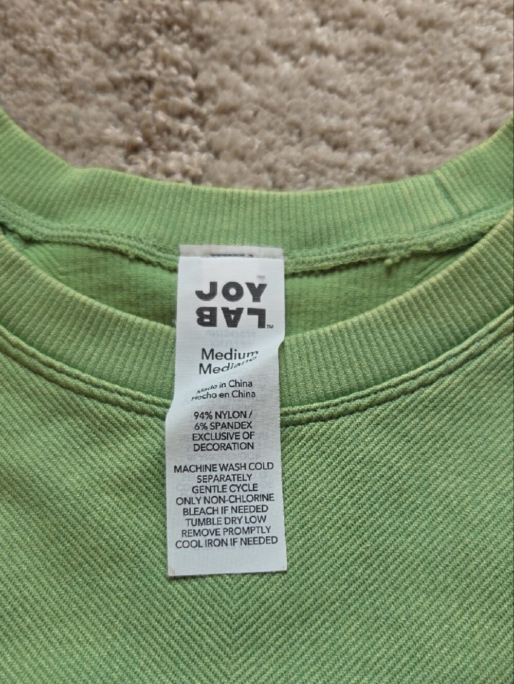 JoyLab Mint Green Short Sleeve Knit Crop Top - Picture 2 of 3